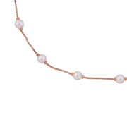 Delicate Pearl Chain Necklace