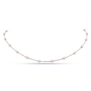 Delicate Pearl Chain Necklace
