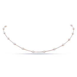 Delicate Pearl Chain Necklace