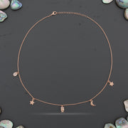 Celestial Charm Rose Gold Necklace