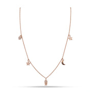 Celestial Charm Rose Gold Necklace