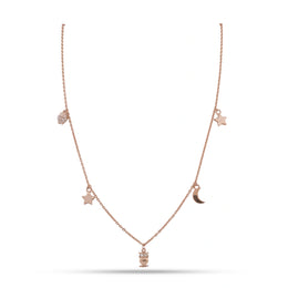 Celestial Charm Rose Gold Necklace