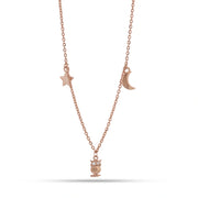 Celestial Charm Rose Gold Necklace