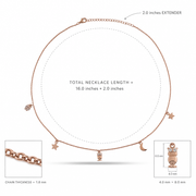 Celestial Charm Rose Gold Necklace