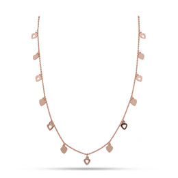 Rose Gold Heart Charm Necklace