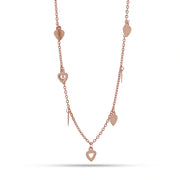 Rose Gold Heart Charm Necklace