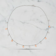 Dual Tone Heart Charm Necklace