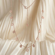 Rose Gold Hex Charm Necklace