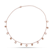 Rose Gold Hex Charm Necklace