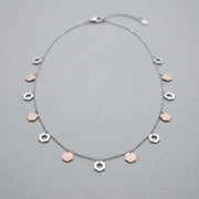 Dual Tone Hex Charm Necklace