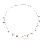 Dual Tone Hex Charm Necklace