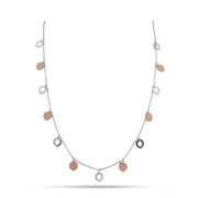 Dual Tone Hex Charm Necklace