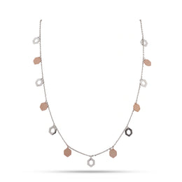 Dual Tone Hex Charm Necklace