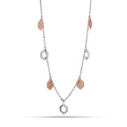 Dual Tone Hex Charm Necklace