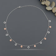 Dual Tone Hex Charm Necklace