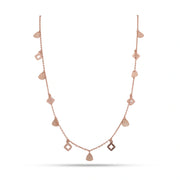 Rose Gold Charm Drop Necklace