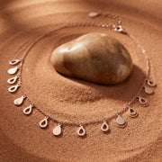 Rose Gold Teardrop Charm Necklace