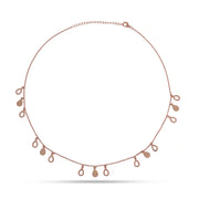 Rose Gold Teardrop Charm Necklace