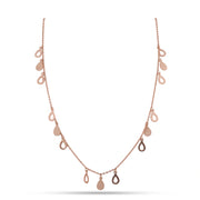 Rose Gold Teardrop Charm Necklace