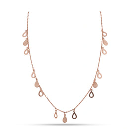 Rose Gold Teardrop Charm Necklace