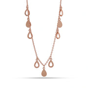 Rose Gold Teardrop Charm Necklace