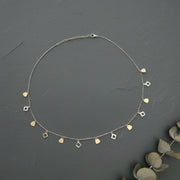 Dual Tone Charm Chain Necklace