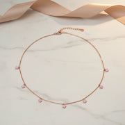 Blush Clover Charm Chain Necklace