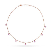 Blush Clover Charm Chain Necklace