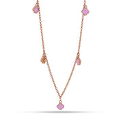 Blush Clover Charm Chain Necklace