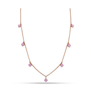 Blush Clover Charm Chain Necklace