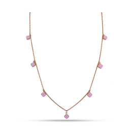 Blush Clover Charm Chain Necklace