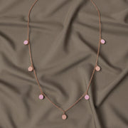 Blush Charm Drop Chain Necklace