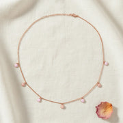 Blush Charm Drop Chain Necklace