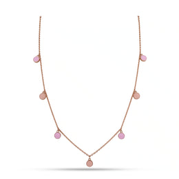 Blush Charm Drop Chain Necklace