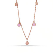 Blush Charm Drop Chain Necklace
