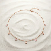 Blush Charm Drop Chain Necklace