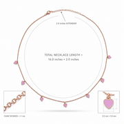 Blush Heart Charm Chain Necklace