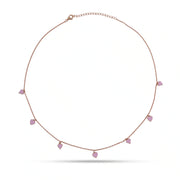 Blush Heart Charm Chain Necklace