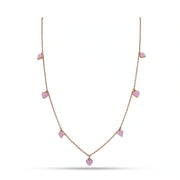 Blush Heart Charm Chain Necklace