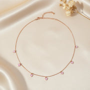 Blush Heart Charm Chain Necklace