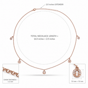 Delicate Charm Drop Chain Necklace