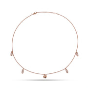 Rose Gold Heart Drop Necklace