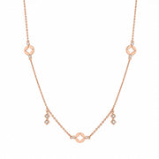 Rose Gold Geometric Charm Necklace