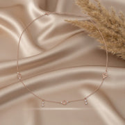 Rose Gold Geometric Charm Necklace