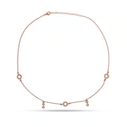 Rose Gold Geometric Charm Necklace