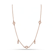 Rose Gold Geometric Charm Necklace