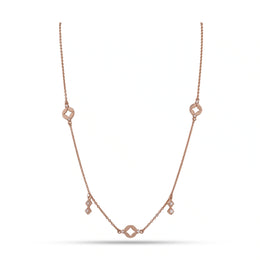 Rose Gold Geometric Charm Necklace