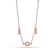 Rose Gold Geometric Charm Necklace