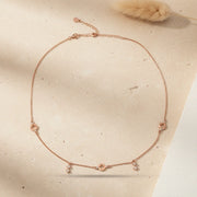 Rose Gold Geometric Charm Necklace