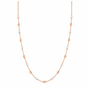 Rose Gold Pearl Beaded Chain Necklace